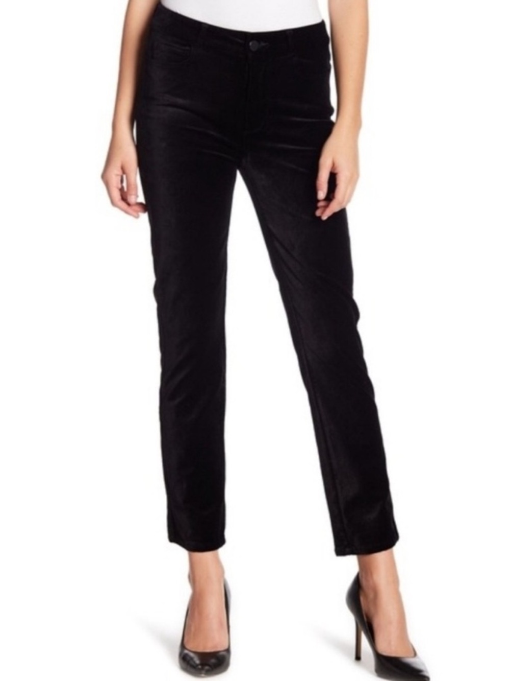 PAIGE | Jacqueline Straight Skinny Jeans | Black Velvet | Size 25